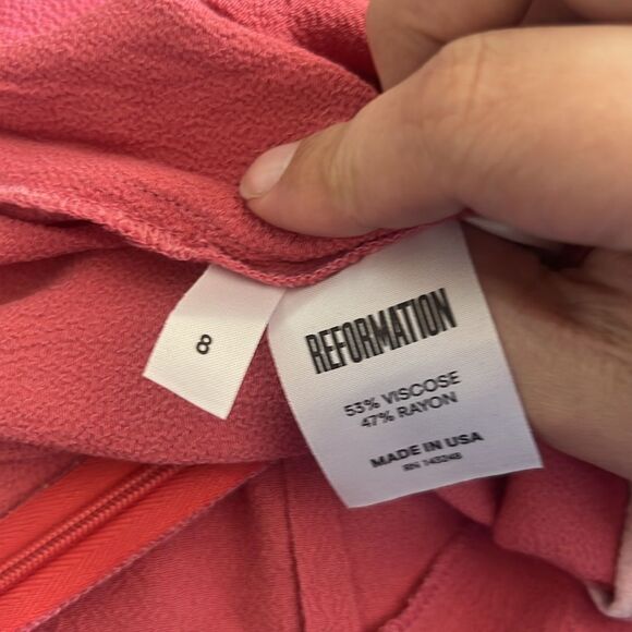 Reformation two pieces top and skirt in pink 8 - Picture 4 of 9